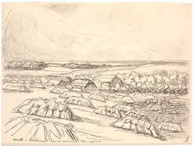 Midden in de zonneschijn lag een oud landhuis door Fritz Syberg