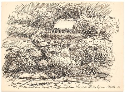 Uit voor de tussen de struiken... door Fritz Syberg
