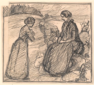 Schets voor H.C. Andersen "Het verhaal van een moeder" door Fritz Syberg
