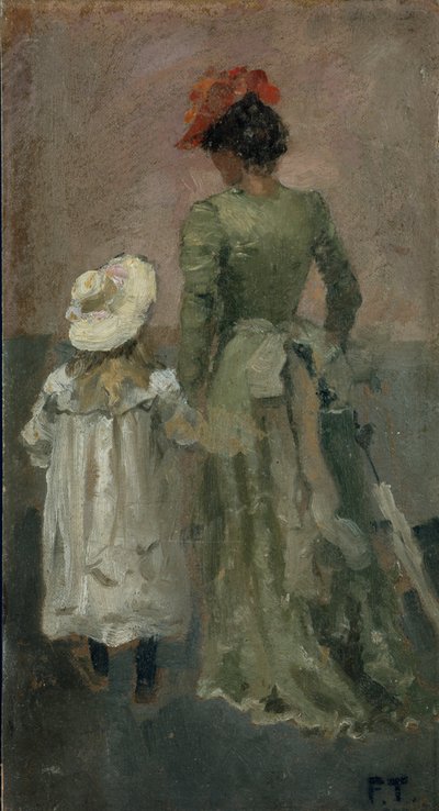 Alexandra Thaulow met Ingrid door Fritz Thaulow