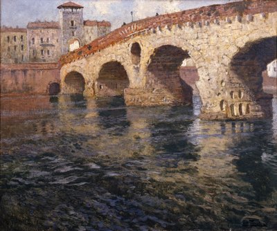 Brug in Verona door Fritz Thaulow