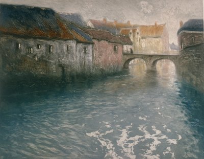 Oude fabriek door Fritz Thaulow