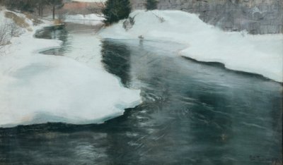 Lente dooi door Fritz Thaulow