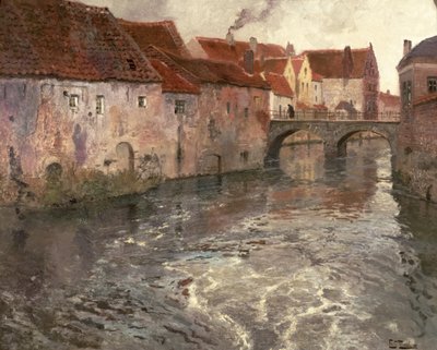 De brug bij Antwerpen (of Oudenard), 1902 door Frits Thaulow