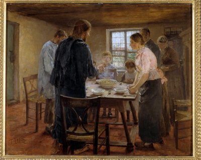 Christus bij de boeren door Fritz von Uhde