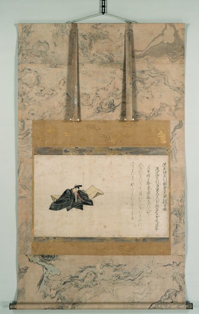 Portret van Minamoto no Shitago uit de Satake-versie van de Zesendertig Meester-Dichters door Fujiwara Nobuzane