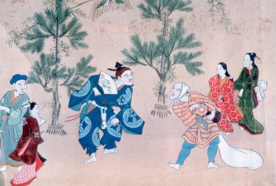 Gebeurtenissen van het Jaar in de Drijvende Wereld door Furuyama Moroshige