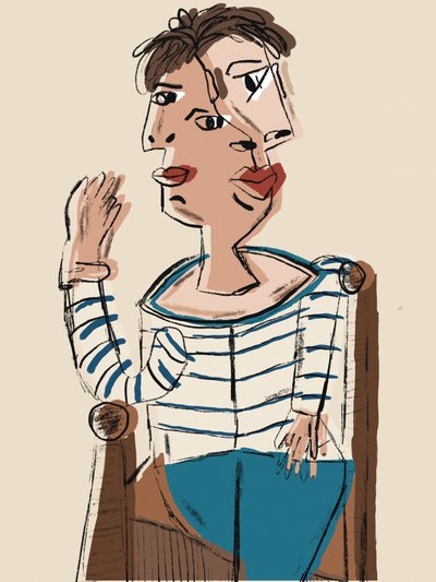 Modern kubistisch portret door GIovanna Gil Alves
