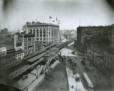 Broadway, Noord vanaf 32nd Street, New York City door G.P. Hall und Sohn