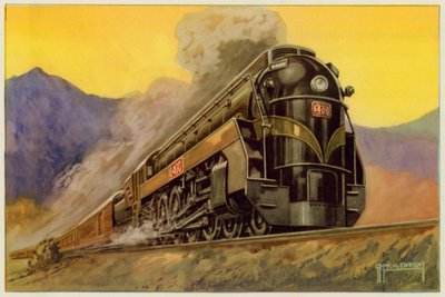 Canadian National Railway, Express Gestroomlijnde Locomotief No 6400, 4-8-4 door G.P. Micklewright