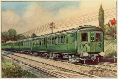 The Southern Railway, elektrische expres van London Bridge naar Eastbourne door G.P. Micklewright