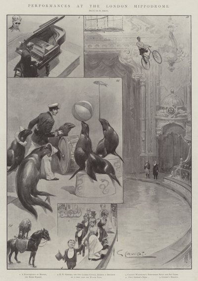 Voorstellingen in het London Hippodrome door G.S. Amato