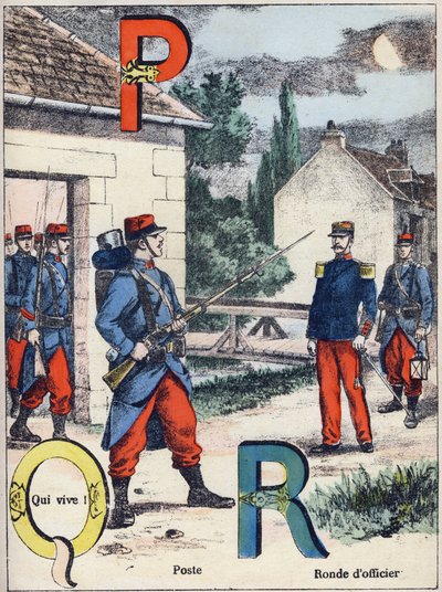 Letters P Q en R: Post, Qui vive! en Officier