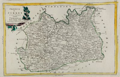 Provincie Surrey, gravure door G. Zuliani uit Tome I van de 