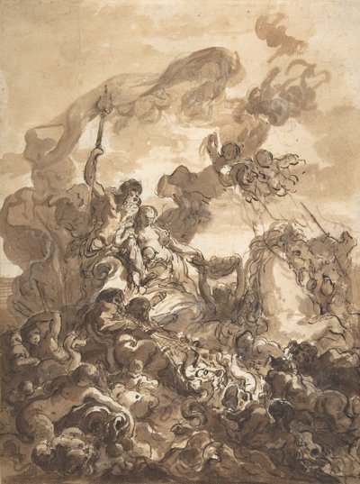 Allegorie van Visserij: Neptunus en Amphitrite door Gabriel Francois Doyen