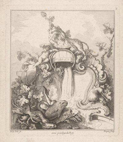 Fontein met panter door Gabriel Huquier