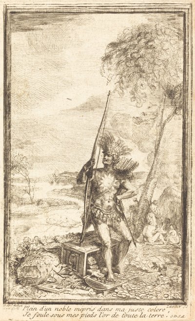 Frontispice: allegorische compositie door Gabriel Jacques de Saint Aubin