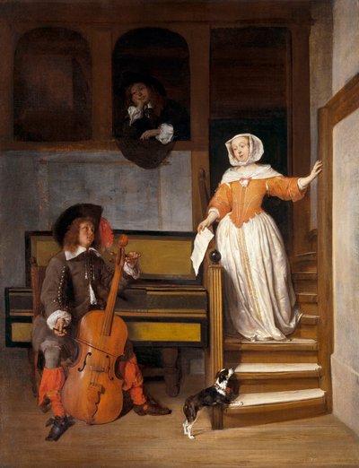 De cellist door Gabriel Metsu