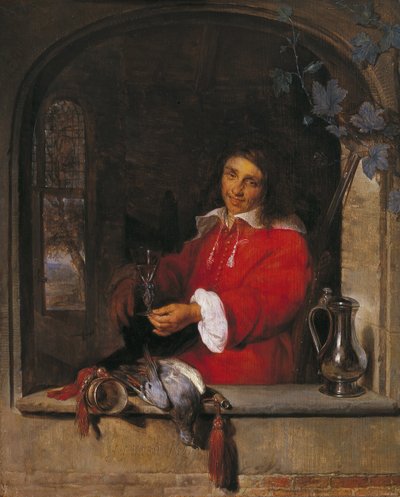 De jager door Gabriel Metsu