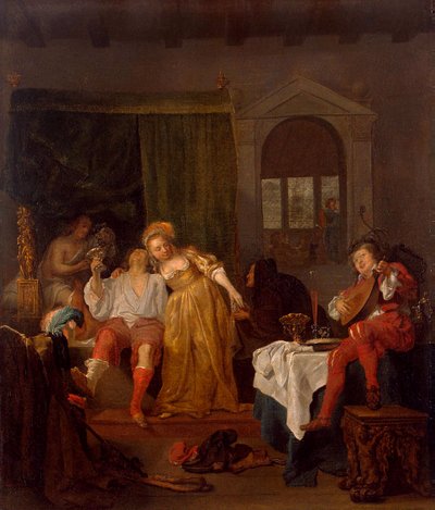 De gelijkenis van de verloren zoon, 1640s door Gabriel Metsu