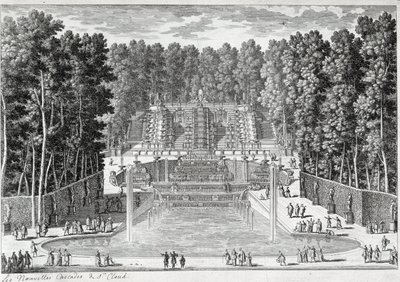 De nieuwe watervallen in de tuinen van St Cloud door Gabriel Perelle