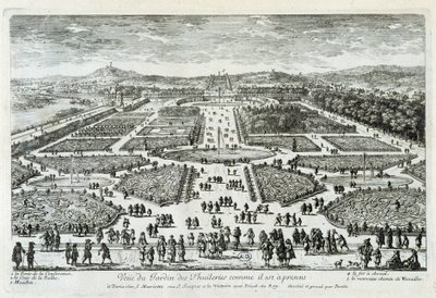 Uitzicht op de Tuilerieën zoals het nu is - gravure door Perelle, eind 17e eeuw door Gabriel Perelle