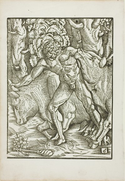 De werken van Hercules: Vangst van de ossen van de Geryones in Erythia door Gabriel Salmon