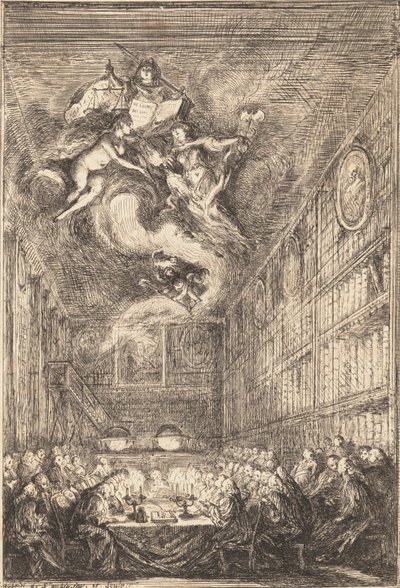 Een Conferentie van Advocaten, 1776 door Gabriel de Saint Aubin