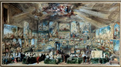 Het kantoor van de amateur. Salon van een antiquair of kabinet van curiositeiten. 1767 door Gabriel de Saint Aubin