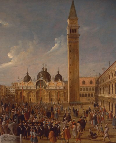 Italië, Veneto, Venetië, Carnaval op het San Marco-plein (close-up) door Gabriele Bella