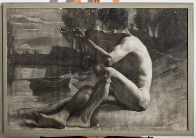 Mannelijke figuur, naakt door Gaetano Bellei