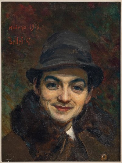 Portret van de beeldhouwer Zelindo Bonacini door Gaetano Bellei