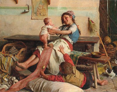 Broederlijke genegenheid, ca. 1900 door Gaetano Chierici
