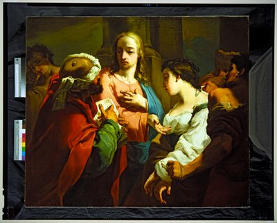 Christus en de vrouw betrapt op overspel door Gaetano Gandolfi