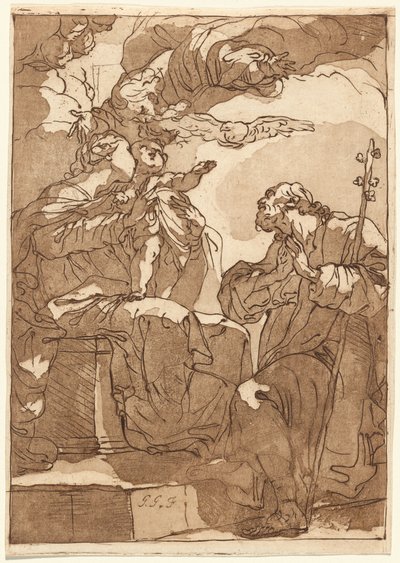 De Heilige Familie met God de Vader door Gaetano Gandolfi