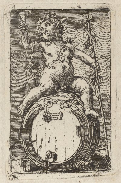 De Jonge Bacchus op een Wijnvat door Gaetano Gandolfi