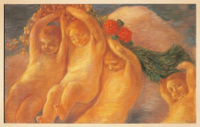 Putti met een krans, 1906–1908 door Gaetano Previati