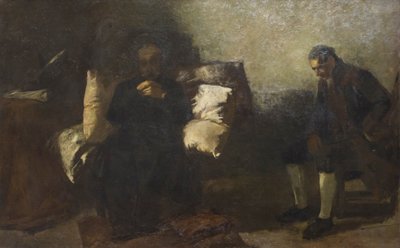 De laatste uren van Carlo Alberto, Oporto door Gaetano Previati