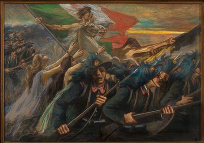 Trento en Triëst, De Aanval van de Bersaglieri (schutters) door Gaetano Previati