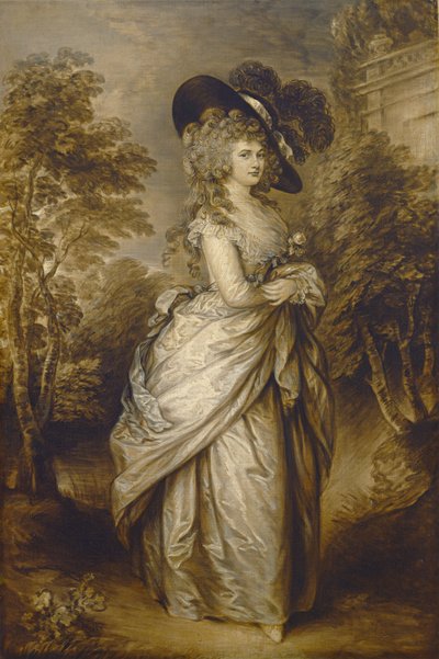 Georgiana, Hertogin van Devonshire, c. 1787-1796 door Gainsborough Dupont