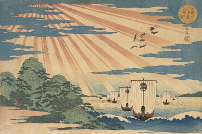 Tempozan Man-sen Nu-shin no Zu, 1838 door Gakutei