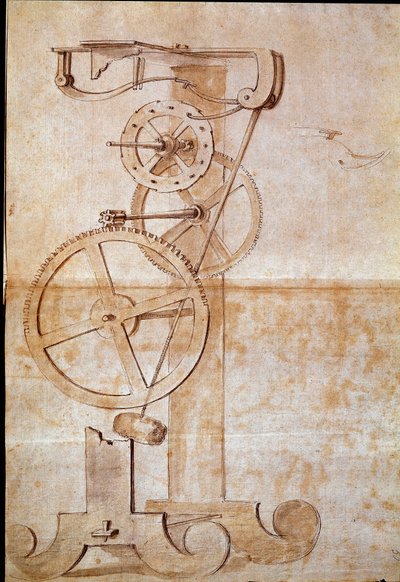 Klok met een weegpendel bestudeerd door de Italiaanse astronoom en natuurkundige Galileo Galilei in 1638 om tijd te meten door Galileo Galilei