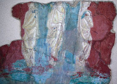 Romeinse muurschildering door Gallo-Roman