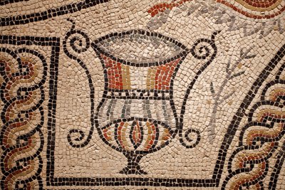 Mozaïek met vissen, detail door Gallo-Roman Gallo-Roman