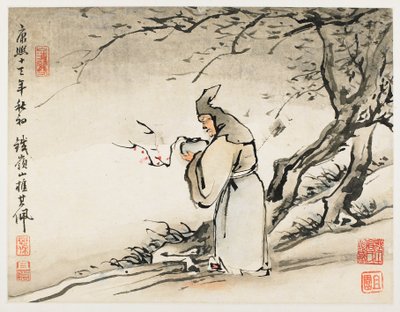 Vingerschildering, uit een album van tien bladen door Gao Qipei