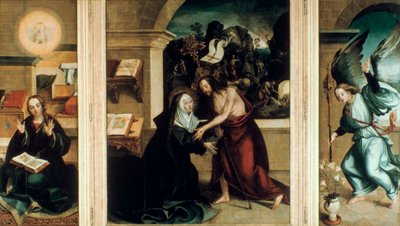 Verschijning van Christus aan de Maagd, 1531 door Garcia Fernandes