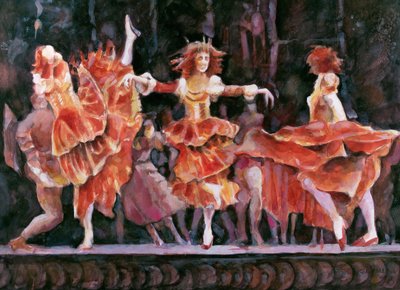 Scène uit Romeo en Julia, Royal Ballet, Covent Garden door Gareth Lloyd Ball