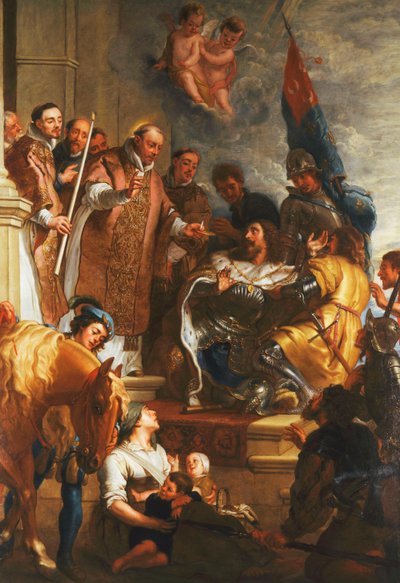 Sint Bernardus bekeert een hertog van Aquitanië door Gaspar De Crayer