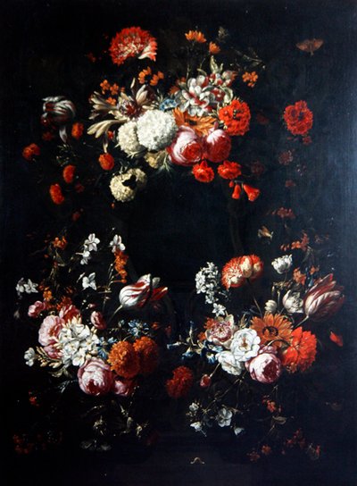 Een bloemstuk door Gaspar Pieter II Verbruggen