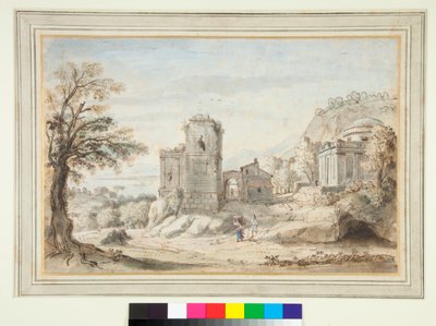 Landschap met Ruïnes en een Tempel door Gaspar van Wittel